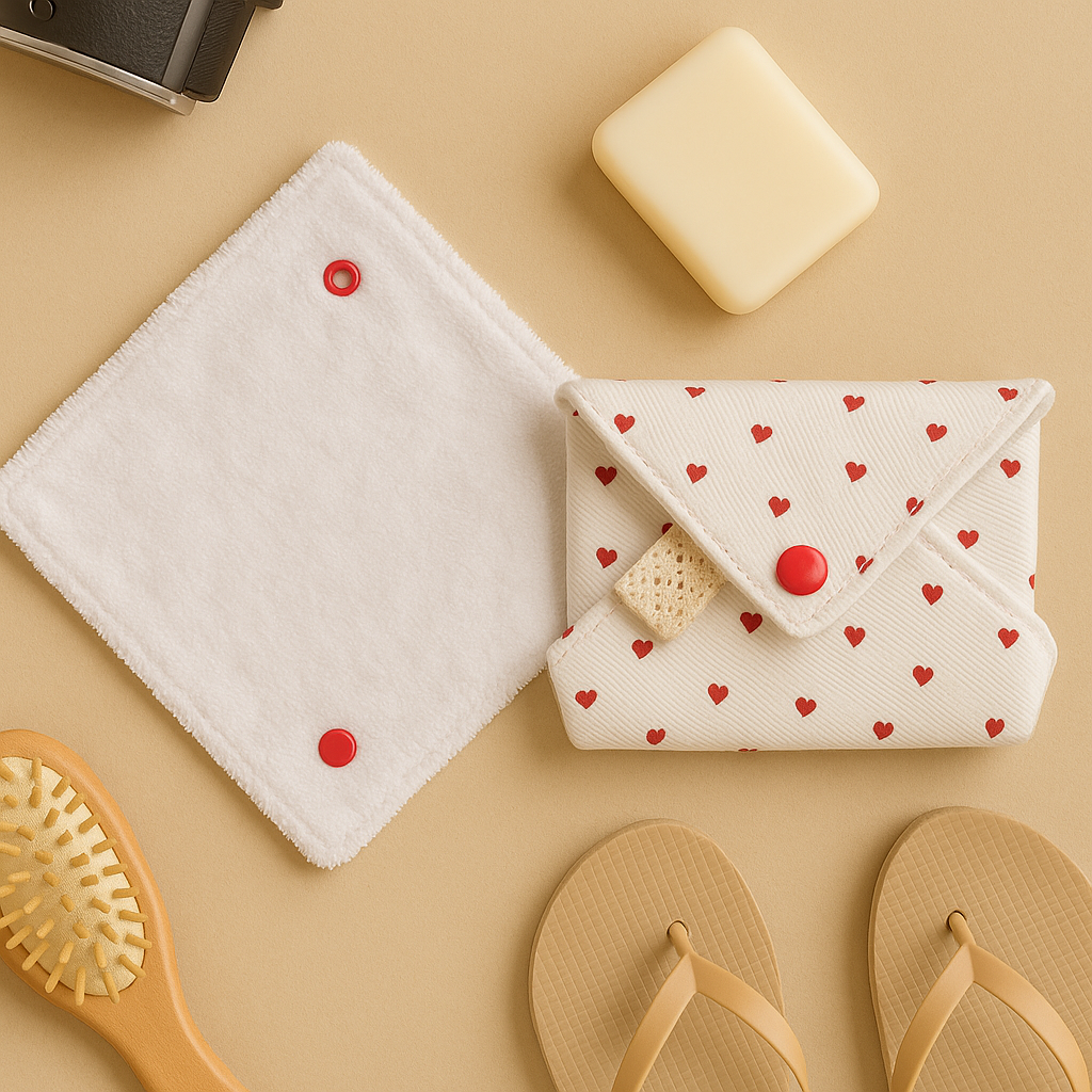 Pochette à savon solide - coeurs Les Trésors De Ghjulia