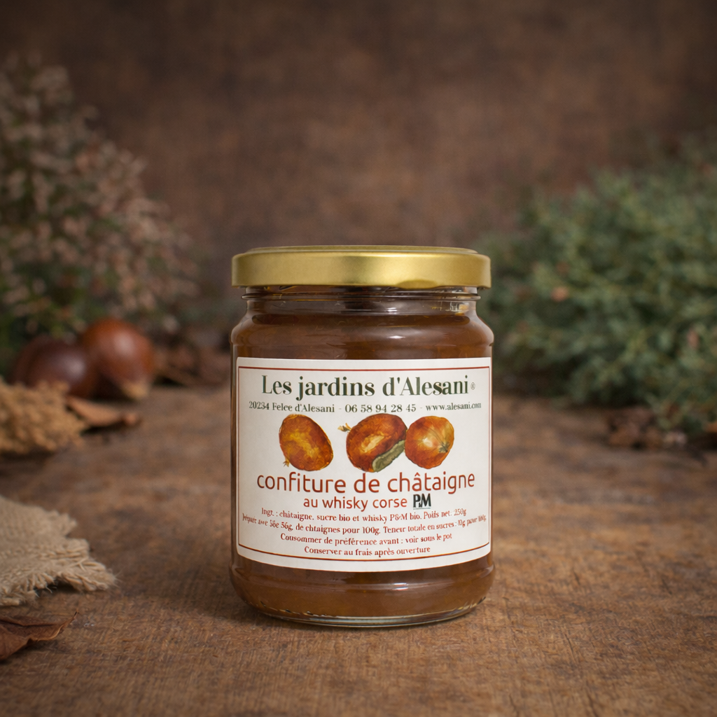 Confiture de Châtaigne au Whisky Corse P&M – Fabrication Artisanale de Corse Les Trésors De Ghjulia