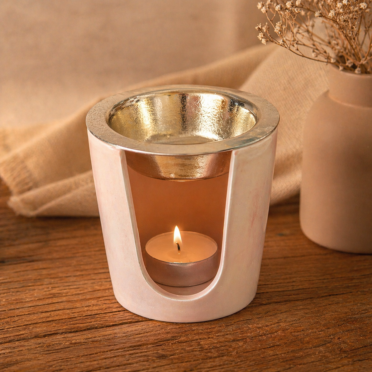 Brûle-Parfum en Terracotta Gris-Rouge – Fabrication Artisanale Corse Les Trésors De Ghjulia