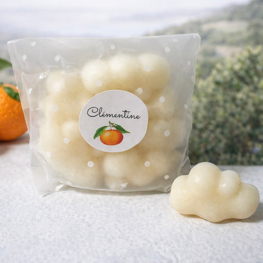 Fondants parfumés Clémentine – Cire végétale & parfum naturel - Fabrication artisanale corse Les Trésors De Ghjulia