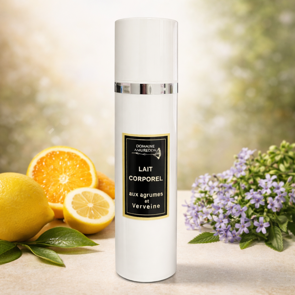 Lait Corporel Bio aux Agrumes & Verveine – Hydratant, Régénérant & Apaisant – Peaux Sensibles Les Trésors De Ghjulia