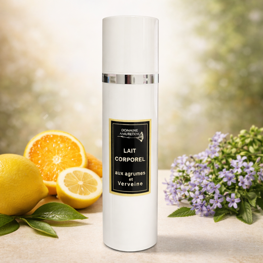Lait Corporel Bio aux Agrumes & Verveine – Hydratant, Régénérant & Apaisant – Peaux Sensibles Les Trésors De Ghjulia