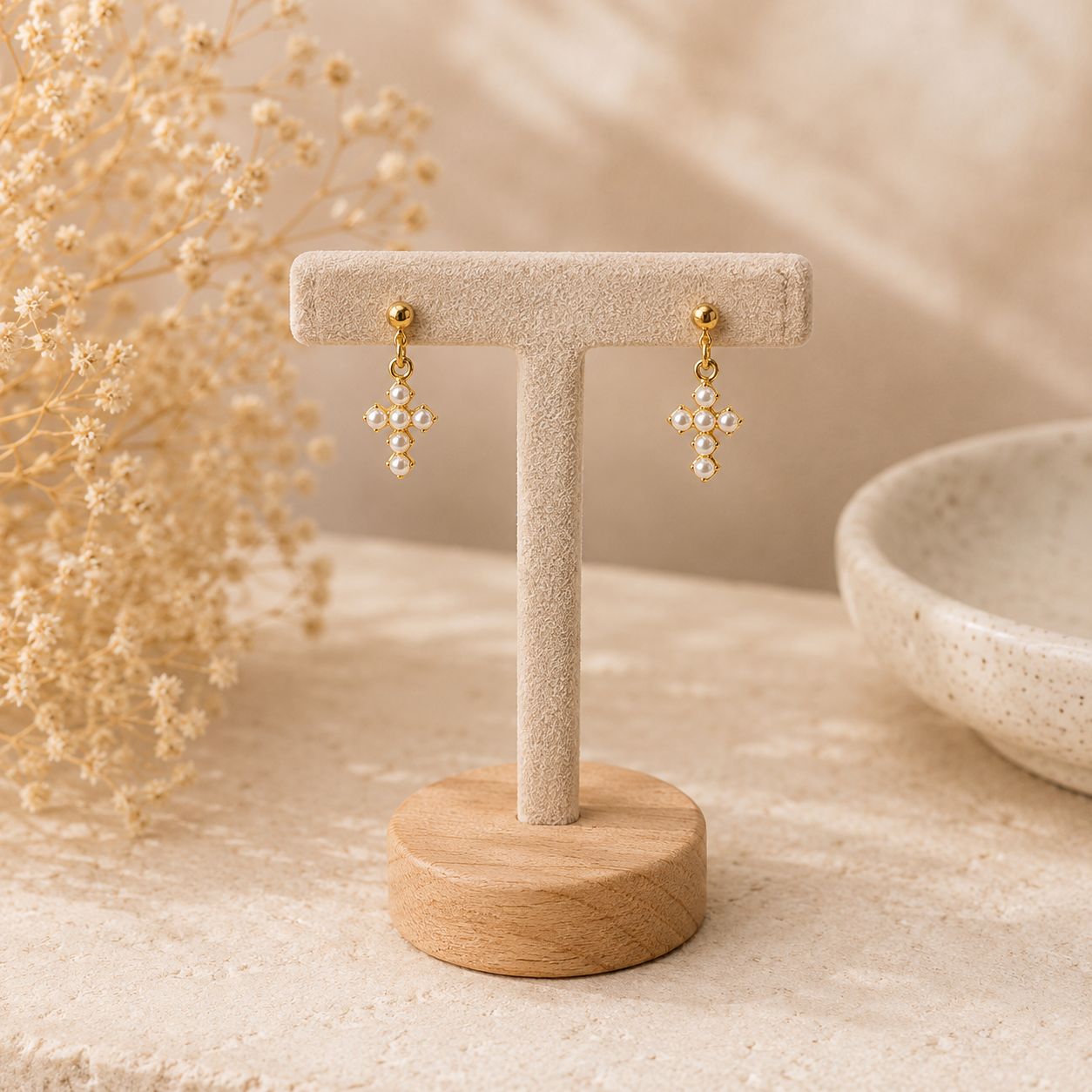 Boucles d’oreilles Croix Arielle – Bijou Corse en Acier Inoxydable Les Trésors De Ghjulia