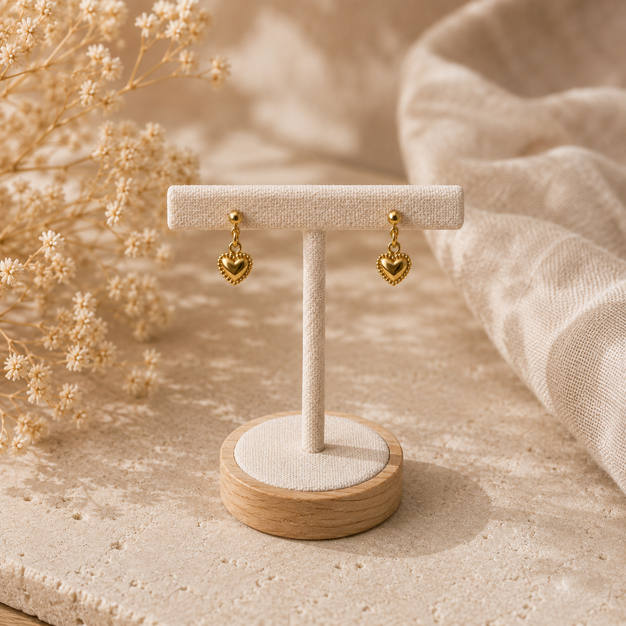 Boucles d’oreilles Coeur Arielle – Bijou Corse en Acier Inoxydable Les Trésors De Ghjulia