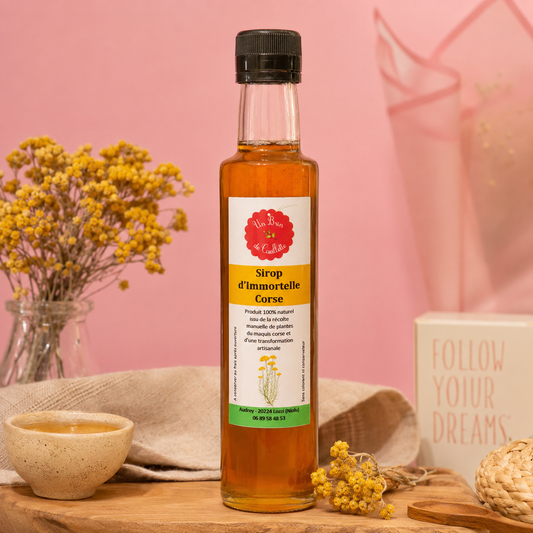 Sirop d’Immortelle Corse – Fabrication Artisanale de Corse Les Trésors De Ghjulia