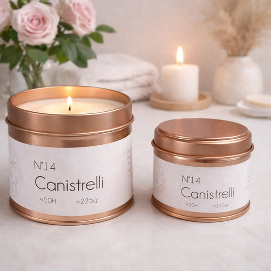 Bougie parfumée Canistrelli – Cire végétale & parfum de Grasse - Fabrication artisanale corse Les Trésors De Ghjulia