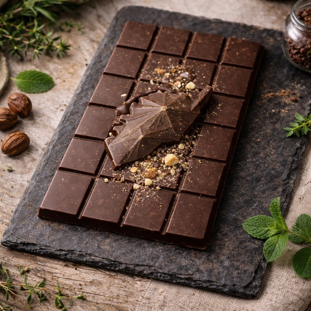 Tablette Corse Artisanale aux Éclats de Noisettes – Chocolat au Lait ou Chocolat Noir Les Trésors De Ghjulia