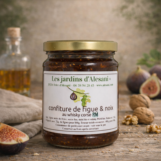 Confiture de Figue & Noix au Whisky Corse P&M – Fabrication Artisanale de Corse Les Trésors De Ghjulia