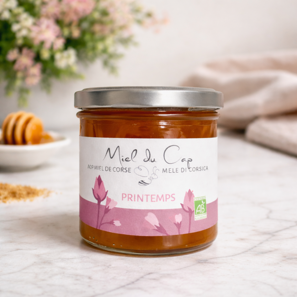 Miel de Printemps BIO du Cap Corse – Doux & Floral – AOP Miel de Corse Les Trésors De Ghjulia