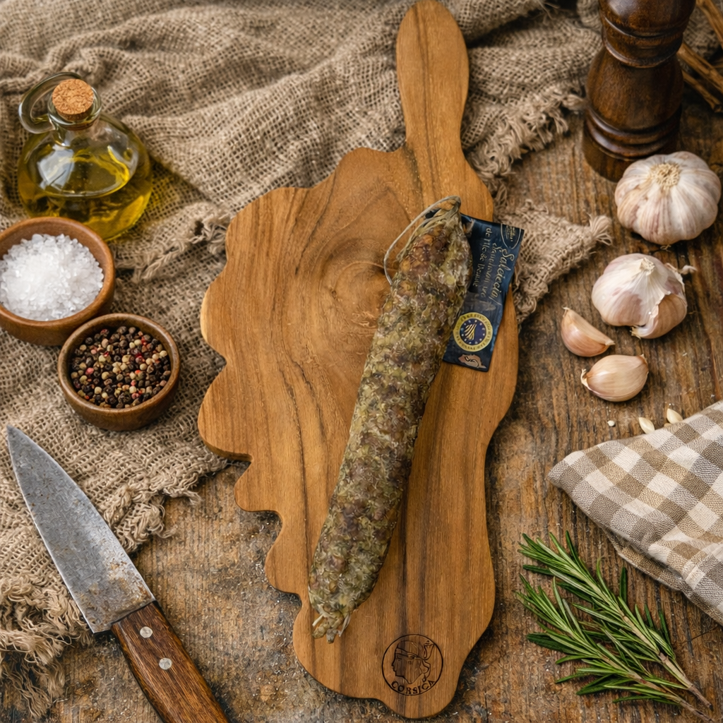 Saucisson Sec Corse IGP – Charcuterie Artisanale Corse - Fumée au Bois de Châtaignier Les Trésors De Ghjulia