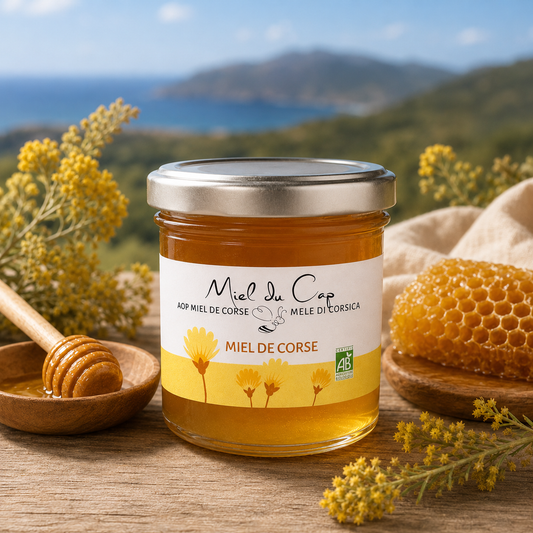 Miel de Corse BIO du Cap Corse – Doux & Floral – AOP Miel de Corse Les Trésors De Ghjulia