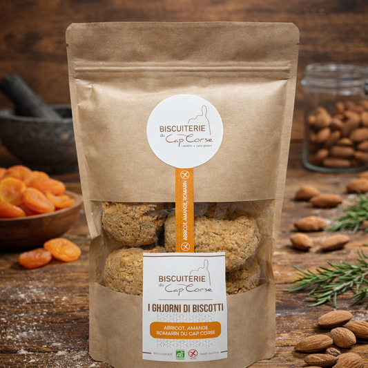Biscuits Bio Sans Gluten Abricot, Amande & Romarin du Cap Corse – Fabrication Artisanale Les Trésors De Ghjulia
