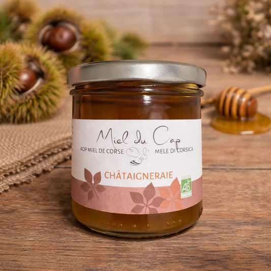 Miel de Châtaigneraie Bio de Corse –  Douce Amertume & Authenticité Corse Les Trésors De Ghjulia