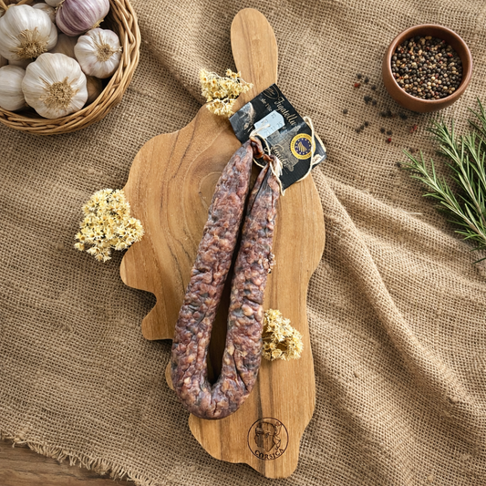 Figatellu Corse IGP – Charcuterie Artisanale Corse – Fumé au Bois de Châtaignier Les Trésors De Ghjulia