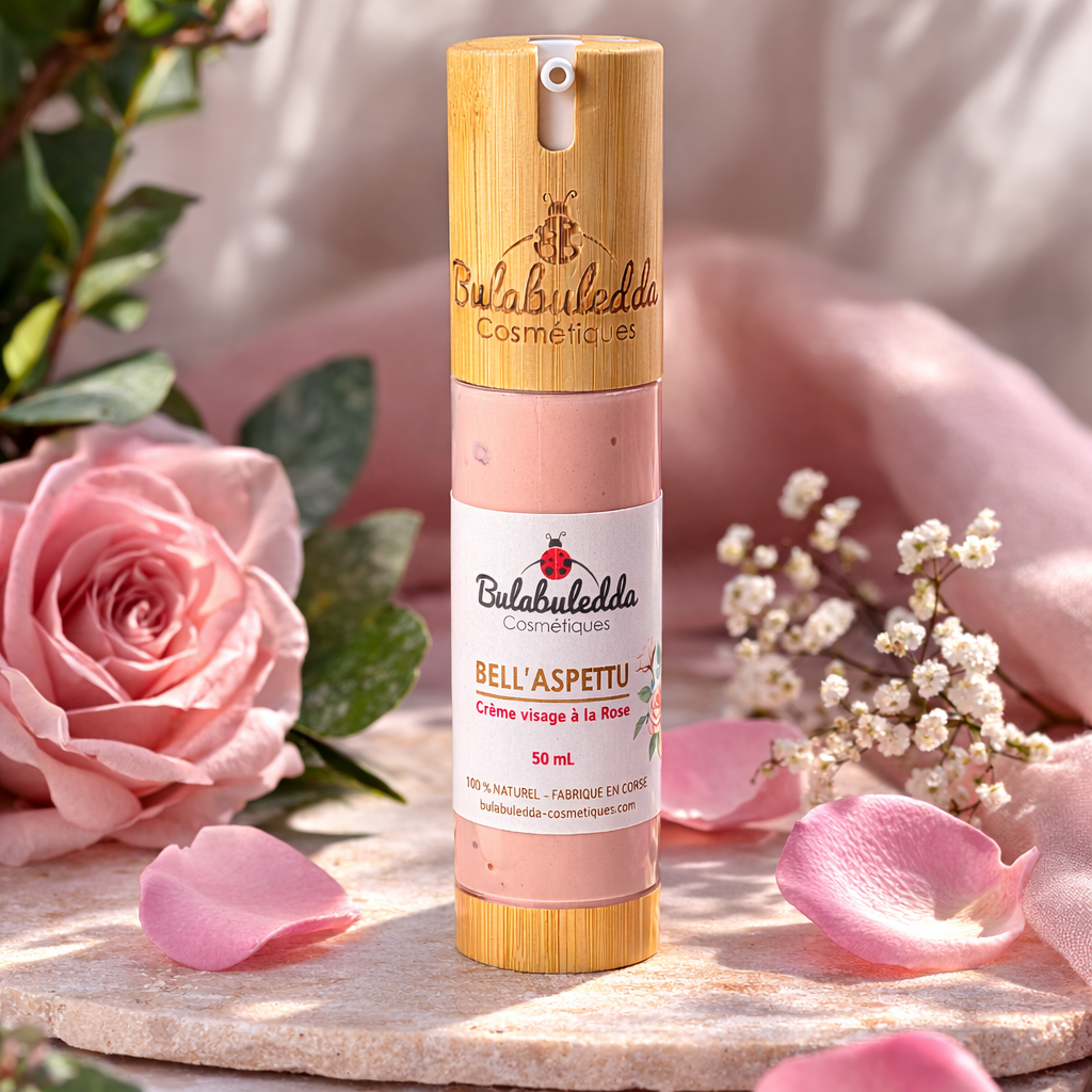Crème Visage Anti-Âge Bell’ Aspettu – Hydratation, Éclat & Soin Anti-Rides à la Rose Les Trésors De Ghjulia
