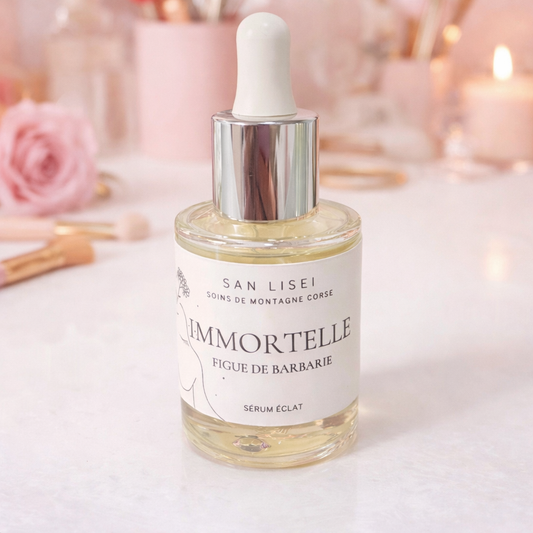 Sérum Visage IMMORTELLE – Anti-âge & Éclat – Soin naturel corse Les Trésors De Ghjulia