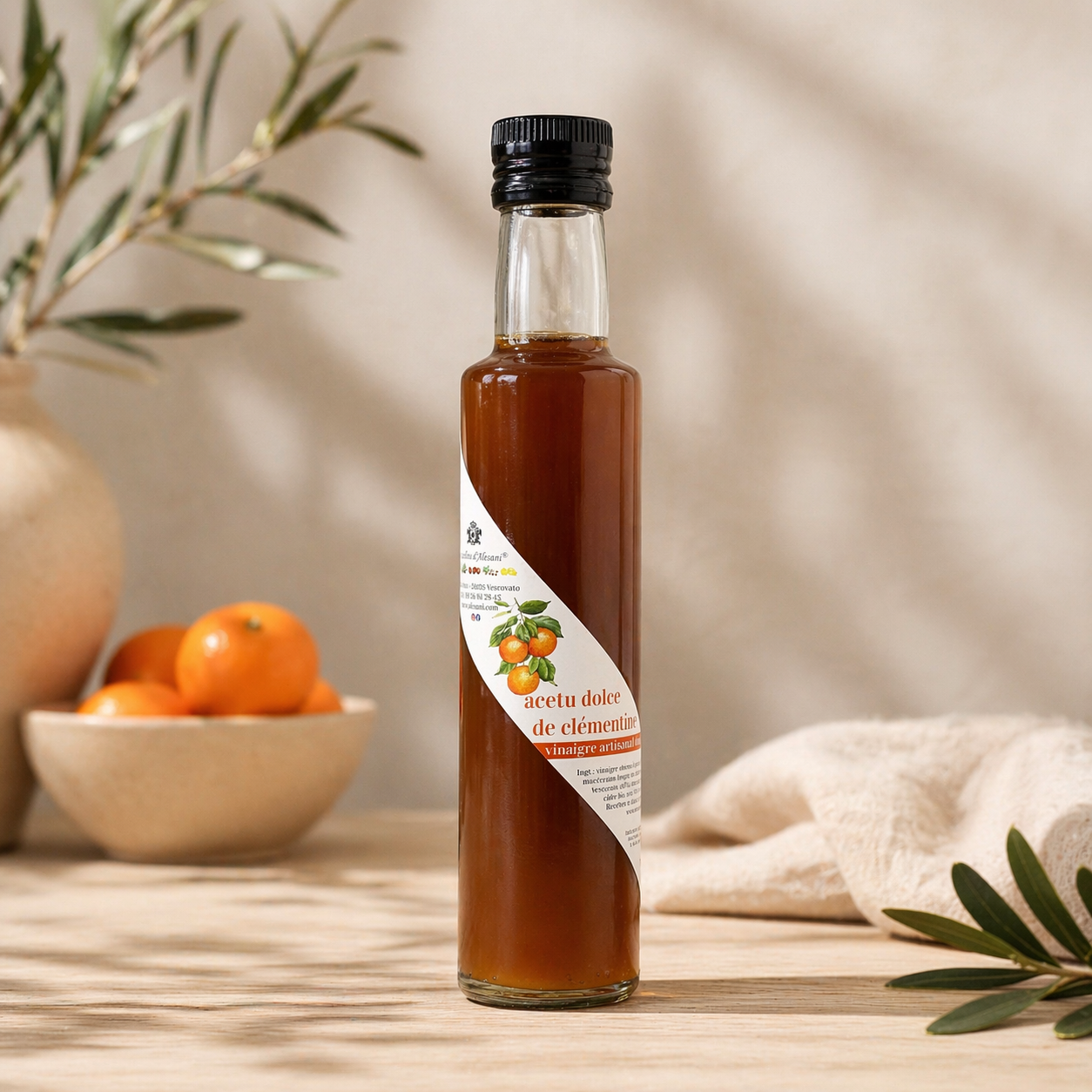 Acetu Dolce de Clémentine – Vinaigre Sucré Artisanal de Corse Les Trésors De Ghjulia