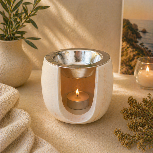 Brûle-Parfum en Terracotta Gris-Rouge – Fabrication Artisanale Corse Les Trésors De Ghjulia