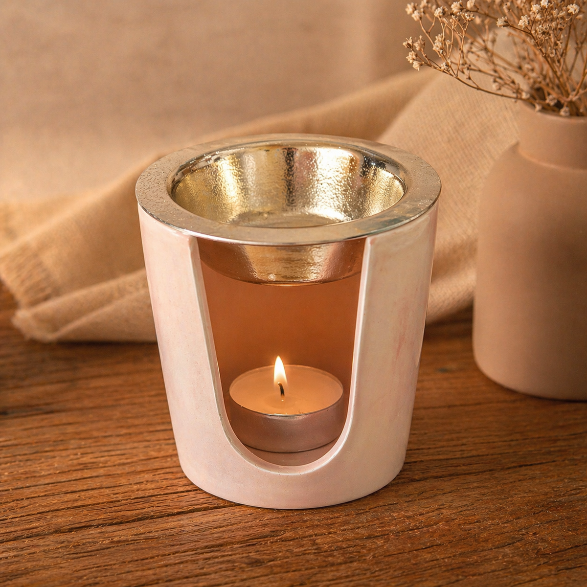 Brûle-Parfum en Terracotta Gris-Rouge – Fabrication Artisanale Corse Les Trésors De Ghjulia