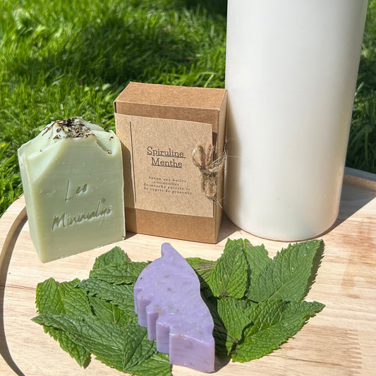 Savon solide - Spiruline Menthe Les Trésors De Ghjulia