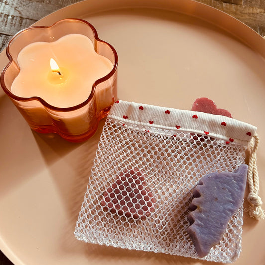 Filet à savon solide - coeurs Les Trésors De Ghjulia