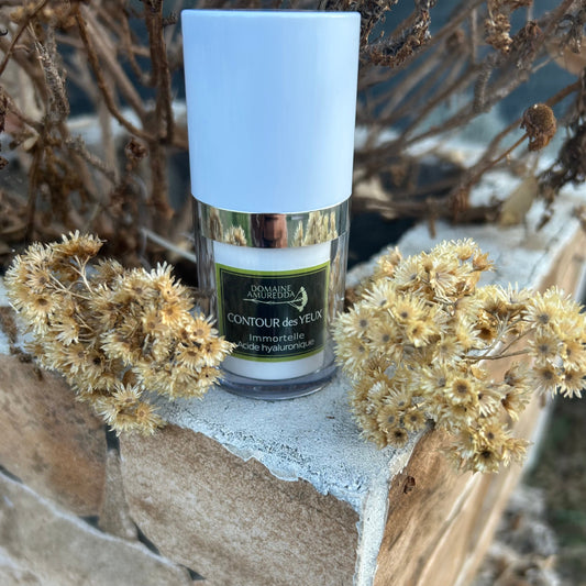 Crème Contour des Yeux Bio à l’Immortelle & Acide Hyaluronique – Anti-âge, Anti-cernes & Défatigante Les Trésors De Ghjulia