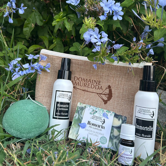 Coffret Ado Garçons – Soin Naturel Peaux à Problèmes – Huile Essentielle Bio, Savon Surgras, Eaux Florales & Éponge Konjac – Fabrication Artisanale Corse Les Trésors De Ghjulia