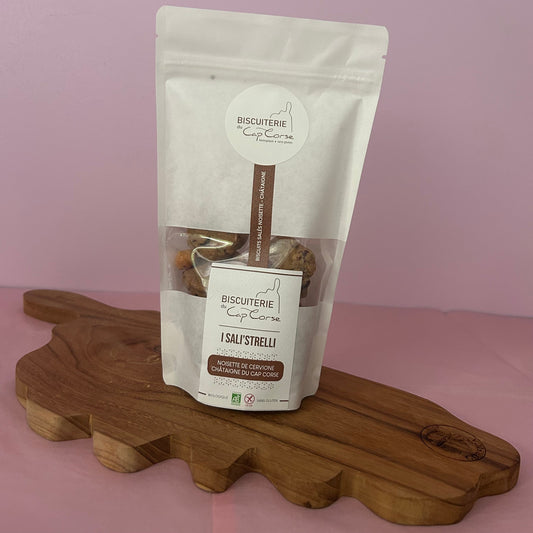 Biscuits Salés Bio Noisette de Cervione & Châtaigne du Cap Corse – Sans Gluten – Fabrication Artisanale Les Trésors De Ghjulia