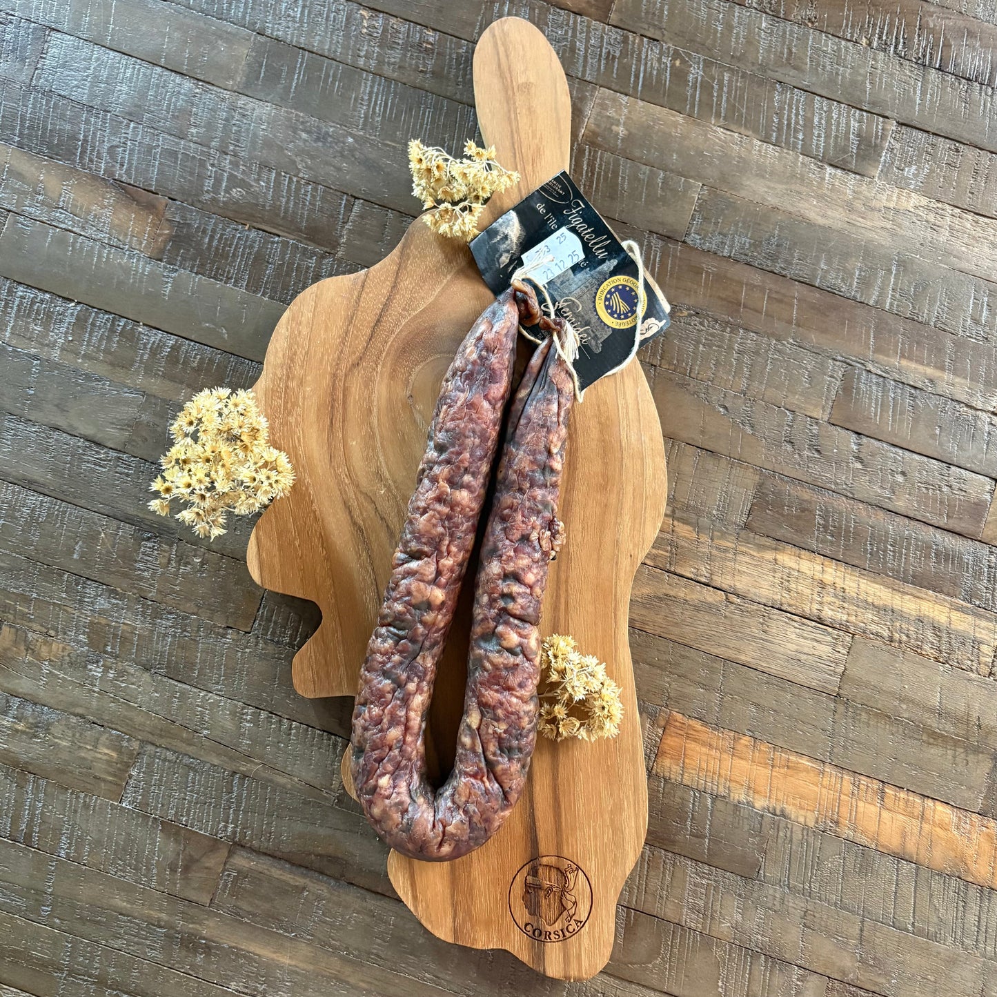 Figatellu Corse IGP – Charcuterie Artisanale Corse – Fumé au Bois de Châtaignier Les Trésors De Ghjulia